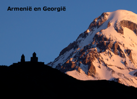 Kazbegi in de Kaukasus, Georgi