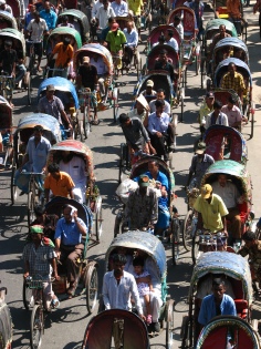 500.000 riksja's in Dhaka