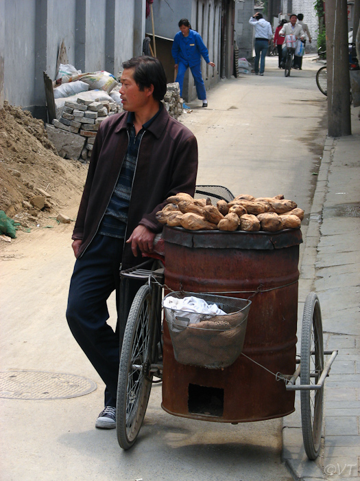 Groente verkoop in Beijing