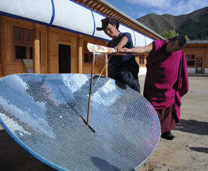 Zonne-oven in het Labrang klooster, Xiahe