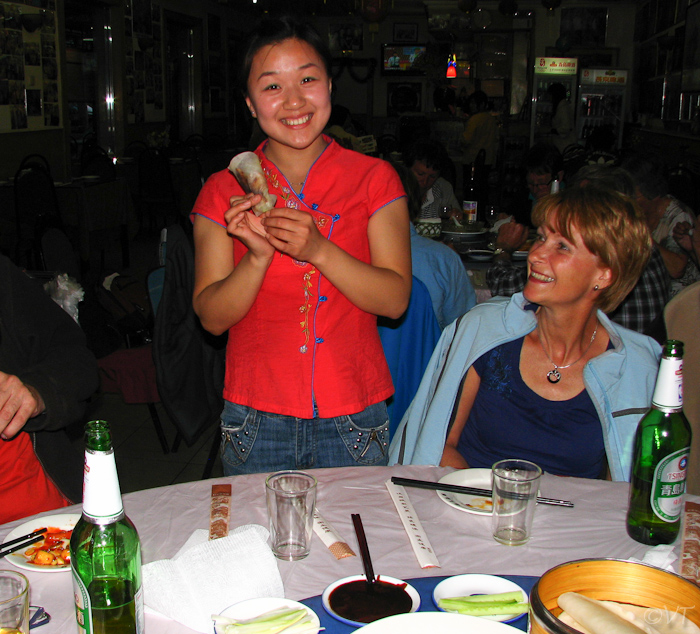 04 demonstratie Peking eend eten
