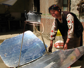 Zonnefornuis in Tibet