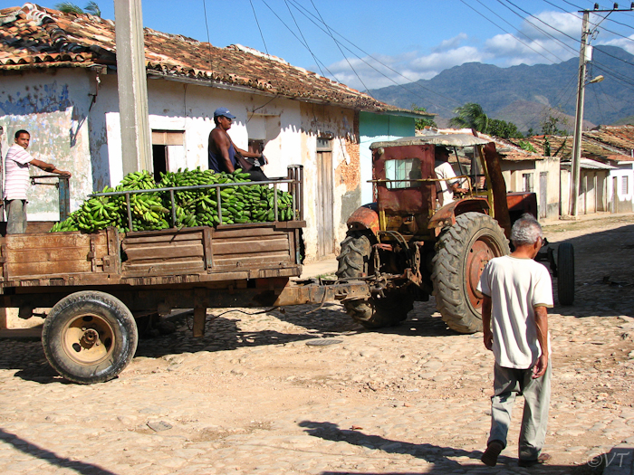 53 in de straat van ons casa particular in Trinidad