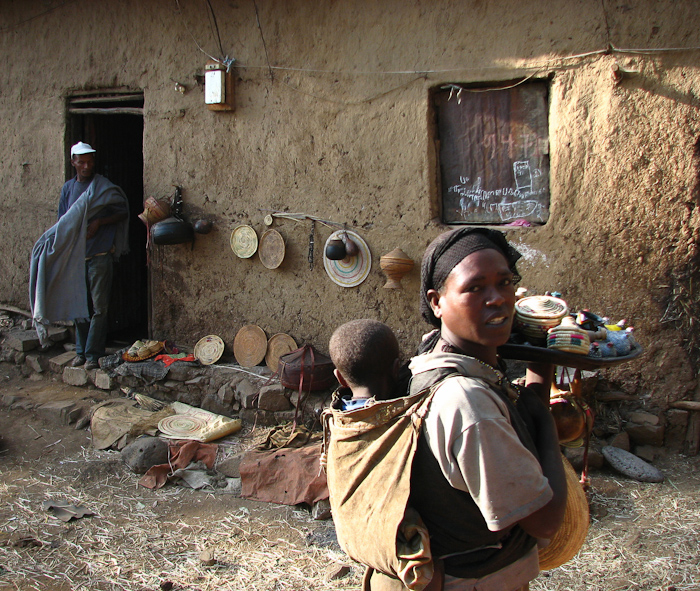 040 Het Falasha-dorp van de vertrokken zwarte joden