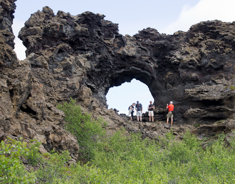 Dimmuborgir grillige lavaformaties bij het Myvatn