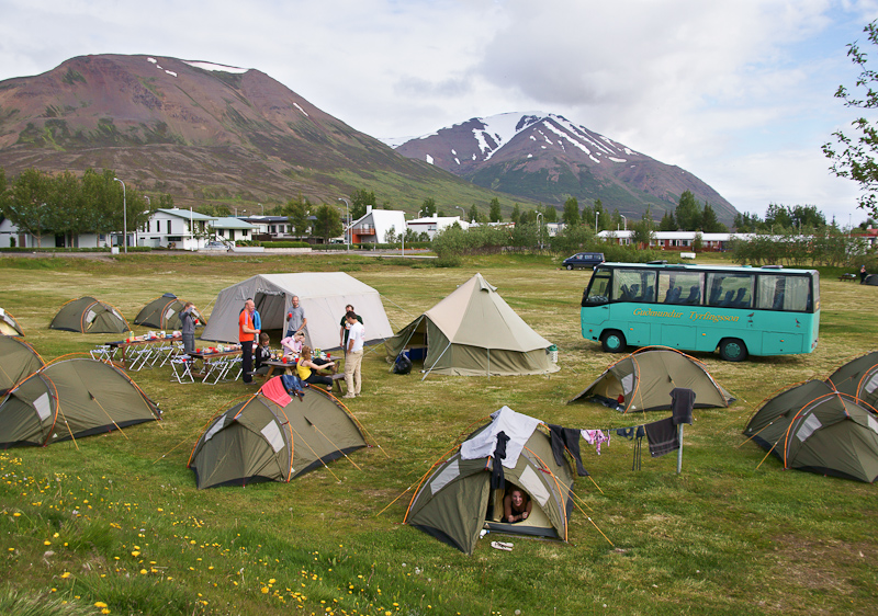 de dorpscamping in Dalvik