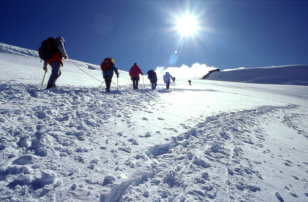 Klim naar de Margharita hut 4559 m