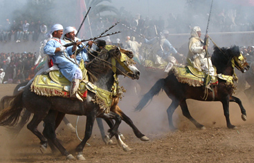 Fantasia ruiterfeest in Had-Dra bij Essouira