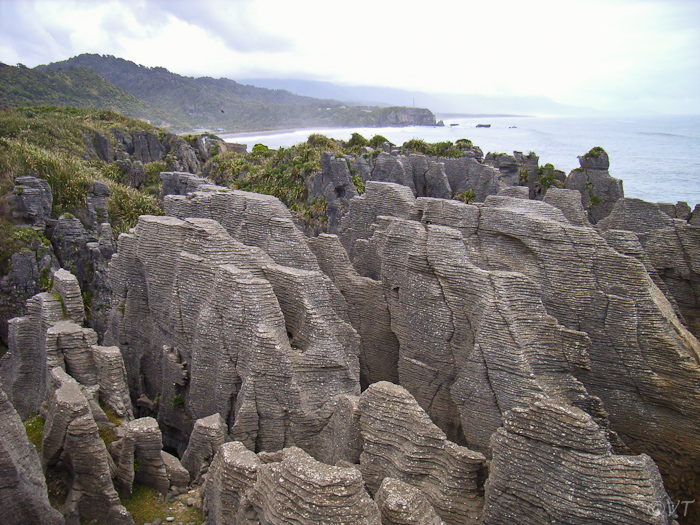 36 de Pancake Rocks bij Punakaiki