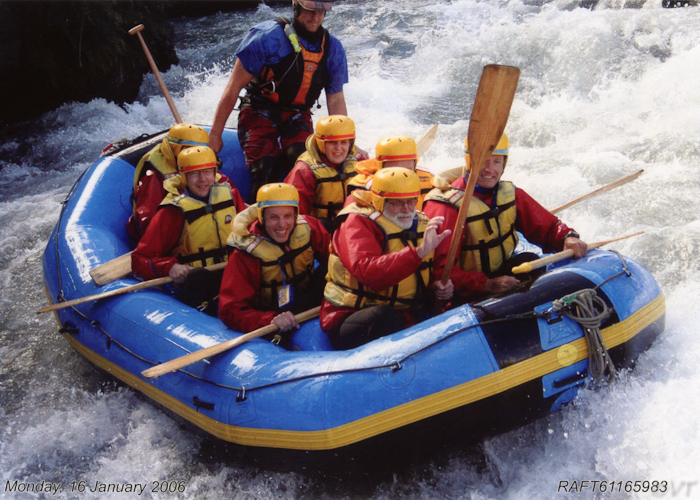 46  raften op de Shotover rivier bij Queenstown
